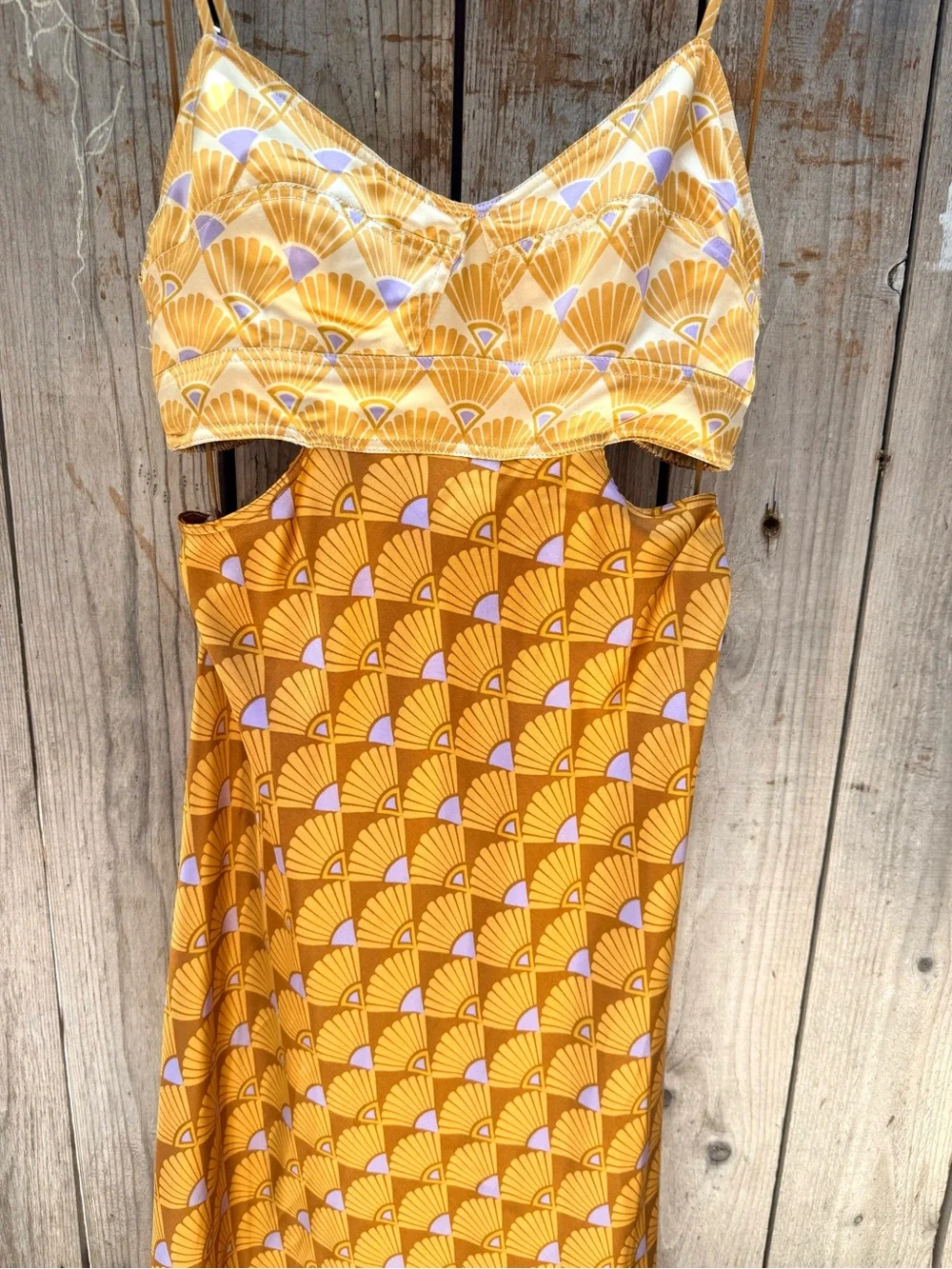 House of Harlow 1960 Celia Geometric Cutout Maxi Dress